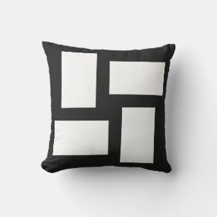 Pitch Pastel & Soft White Abstract Design Cushion