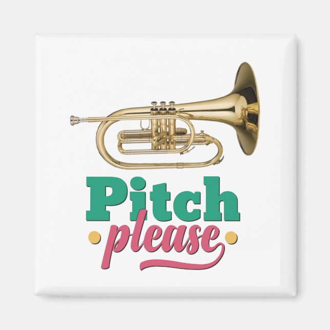 Pitch Please: Mellophone Magnet (Front)