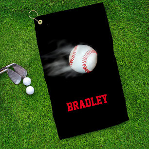 Pitch The Ball Baseball Team Player Personalised Golf Towel