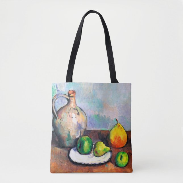 Pitcher and Fruit, Paul Cezanne Tote Bag (Front)
