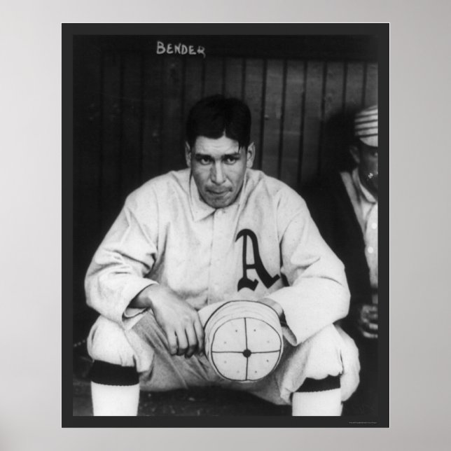 Pitcher Bender Athletics Baseball 1910 Poster (Front)