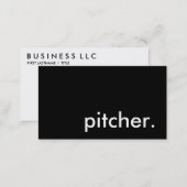 pitcher. business card (Front/Back)
