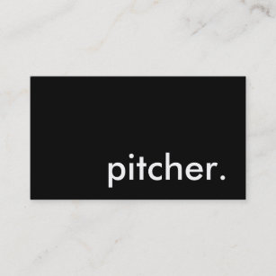 pitcher. business card