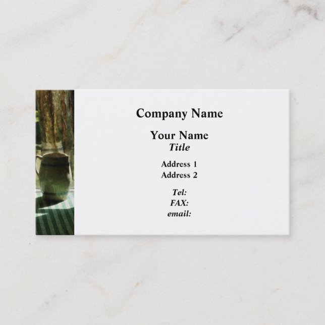 Pitcher By Window Business Card (Front)