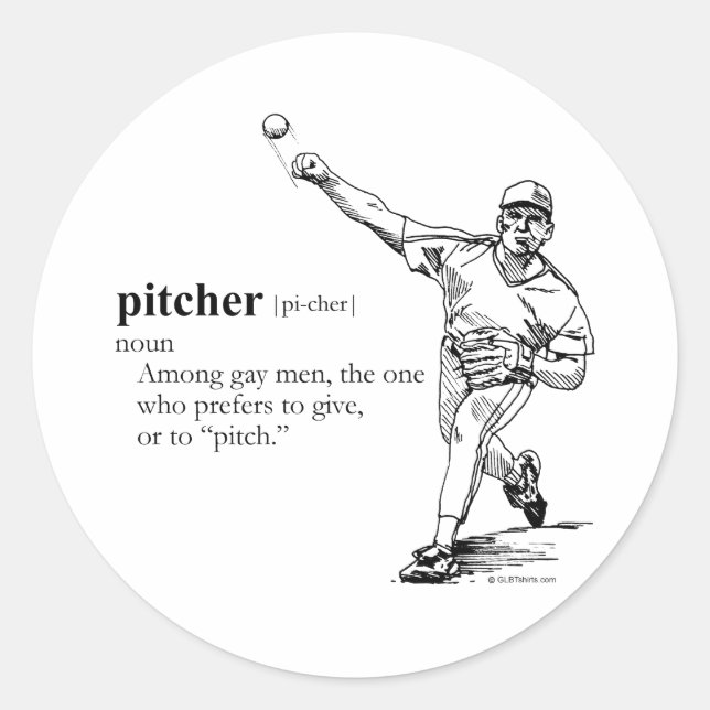PITCHER CLASSIC ROUND STICKER (Front)
