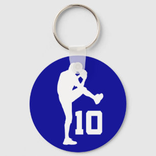 Pitcher Jersey Number 10 Baseball Sports Gift Key Ring