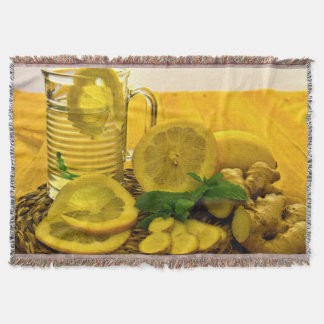 Pitcher of Lemon Tea Throw Blanket