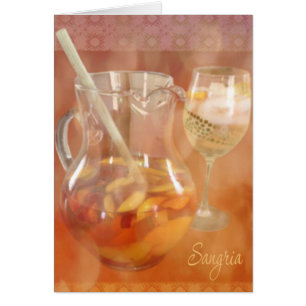 Pitcher of Peach Sangria Card