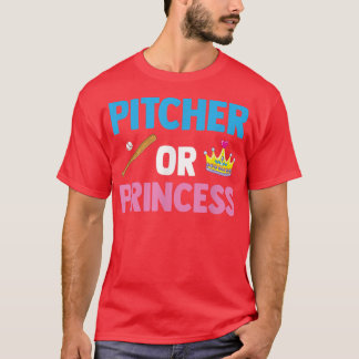 Pitcher Or Princess Funny Gender Reveal Party Lovi T-Shirt