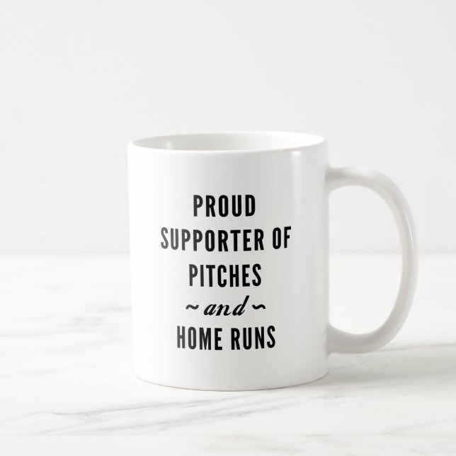 Pitches And Home Runs Coffee Mug (Right)