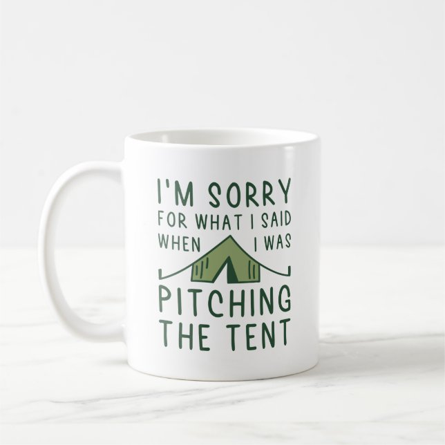 Pitching The Tent Coffee Mug (Left)