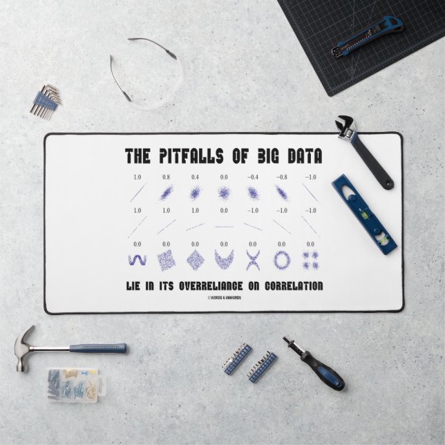 Pitfalls Of Big Data Lie Overreliance Correlation Desk Mat (Workstation)