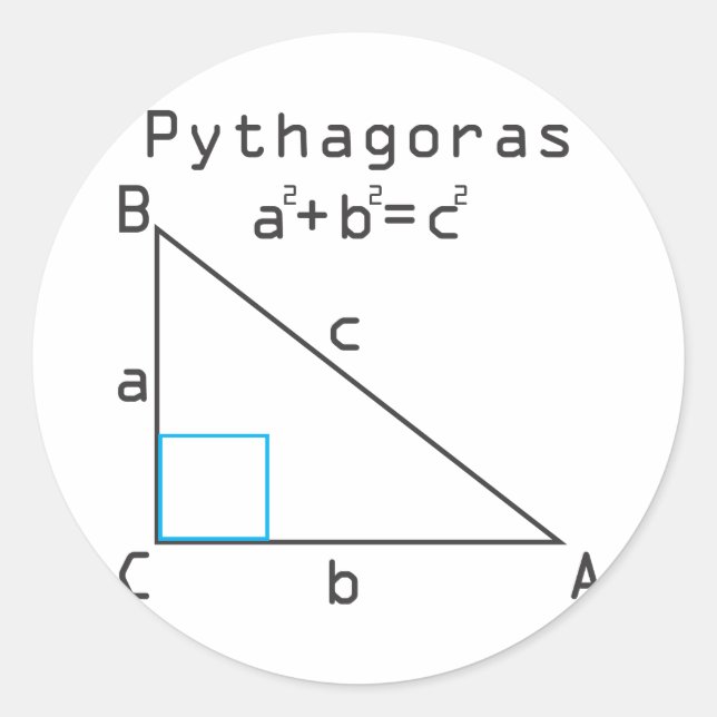 Pithagoras Theorem Classic Round Sticker (Front)