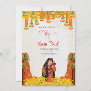 Pithi invites as Mayoun invitations Haldi invites