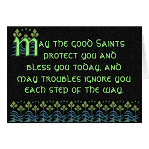 Pithy Irish Blessing Card - Customisable on inside