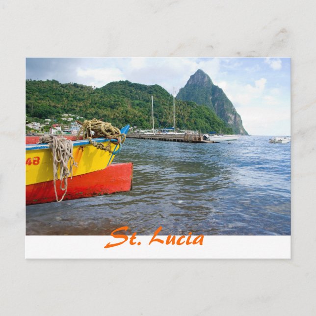 Pitons, Soufriere St Lucia Postcard (Front)
