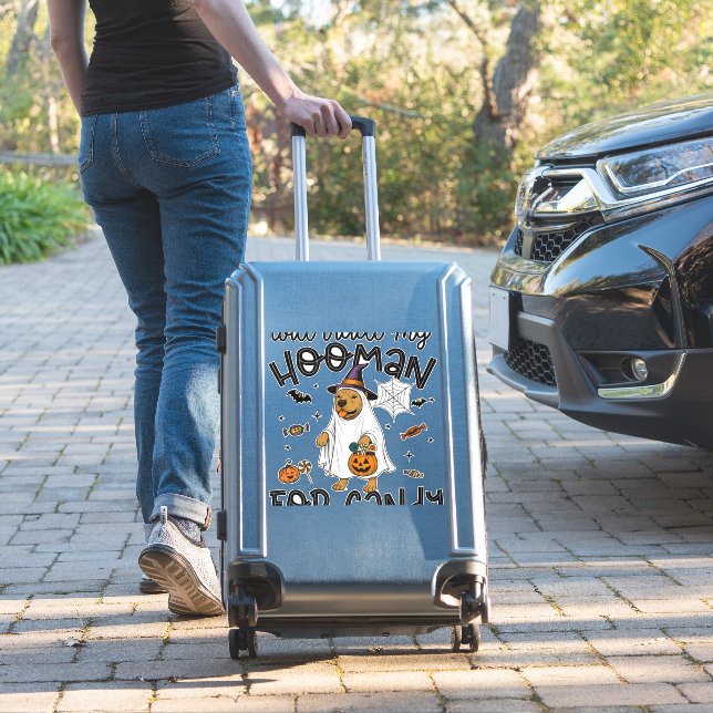 Pitpull Dog Halloween Ghost Spooky (Suitcase Insitu)