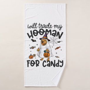 Pitpull Dog Halloween Ghost Spooky Bath Towel