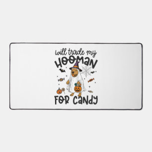 Pitpull Dog Halloween Ghost Spooky Desk Mat