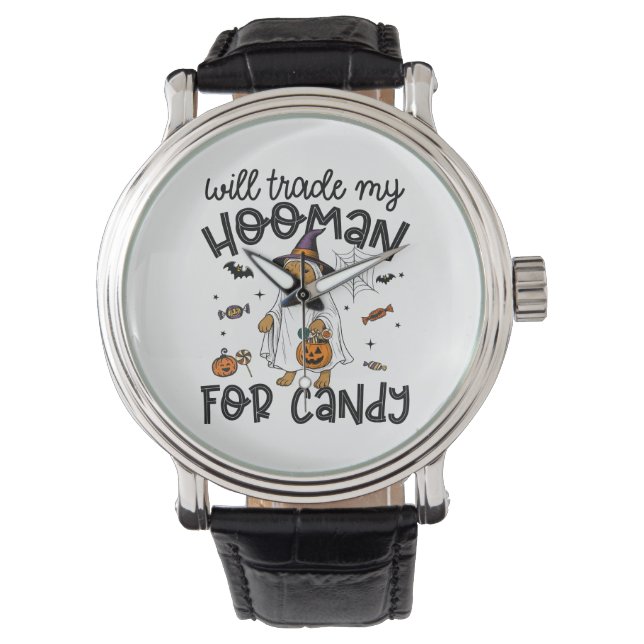 Pitpull Dog Halloween Ghost Spooky Watch (Front)