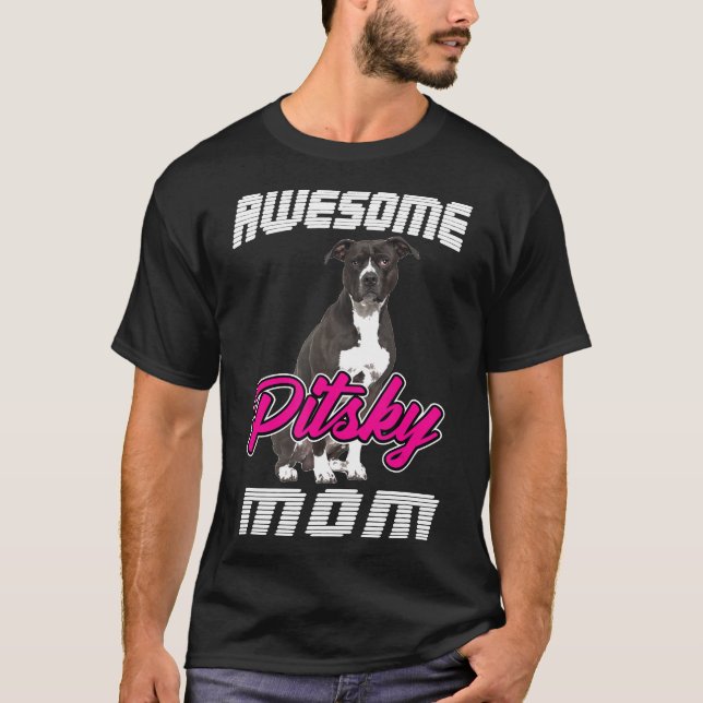 Pitsky Pitbull Husky Dog Breed Husky Mix T-Shirt (Front)