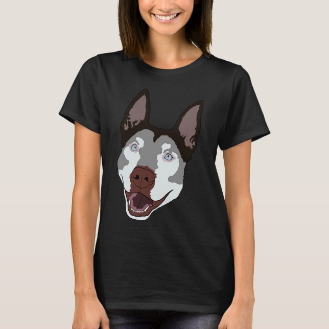Pitsky Pitbull Husky Mix T-Shirt (Front)