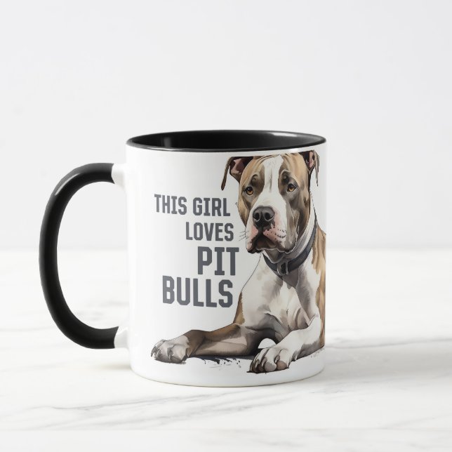 Pitt Bull Mug - This Girl Loves Pit Bulls (Left)