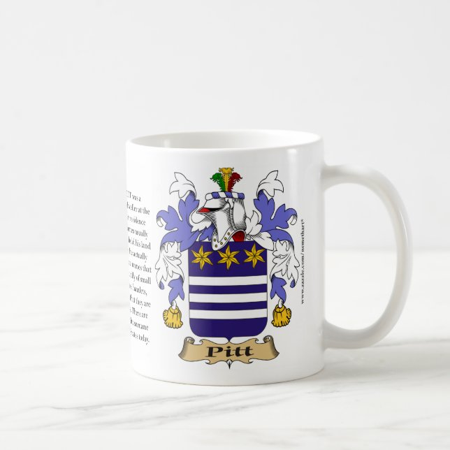 Pitt, the Origin, the Meaning and the Crest Coffee Mug (Right)