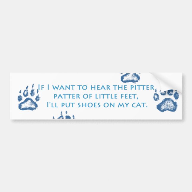 Pitter Patter Bumper Sticker (Front)