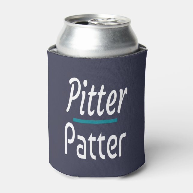 Pitter Patter, Funny Humour Novelty Gift Can Cooler (Can Front)