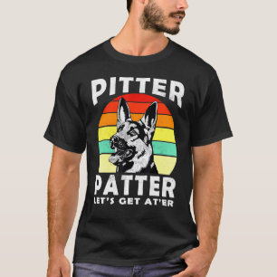Pitter Patter German Shepherd Dog Vintage Retro T-Shirt