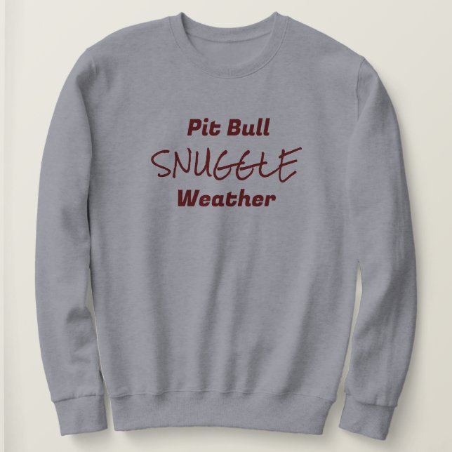 Pittie As A Flower Snuggle Sweatshirt (Design Front)
