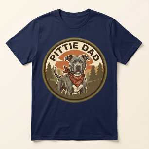 Pittie Dad Tee Pitbull Rescue Dog Dad Gift