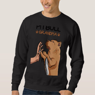 Pittie Grandma Pitbull Dog Mum Women Sweatshirt