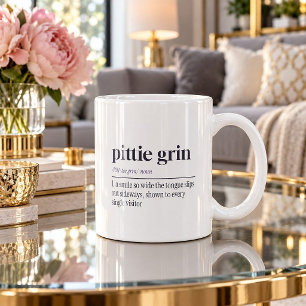 Pittie Grin Tongue Out Sideways Funny Coffee Mug