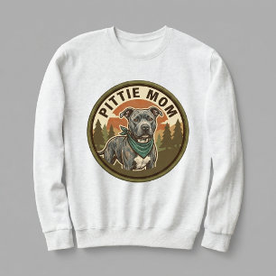 Pittie Mum Crewneck Pitbull Dog Mum Gift For Her Sweatshirt
