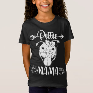 Pittie Mum Design American Pitbull Dog Lover Mothe T-Shirt
