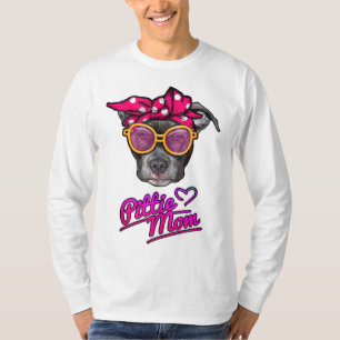 Pittie Mum Funny mother's day Gift for Pitbull Dog T-Shirt