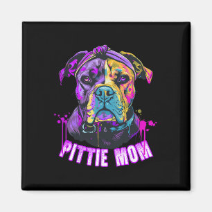 Pittie Mum Pitbull Dog Lovers Mothers Day Magnet