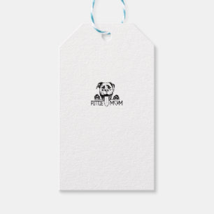 Pittie Mum Pitbull Face Dog Lovers Cute Mother's D Gift Tags