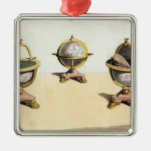 Pitt's Cabinett Globe Writing Table Metal Tree Decoration