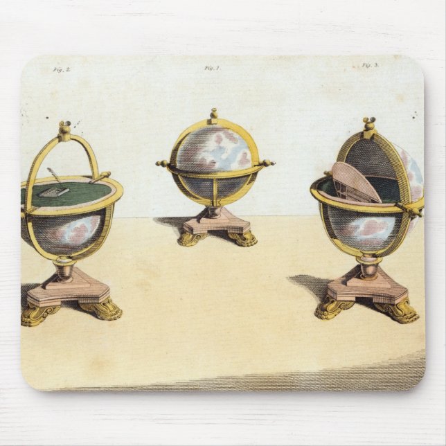 Pitt's Cabinett Globe Writing Table Mouse Mat (Front)