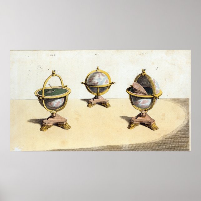 Pitt's Cabinett Globe Writing Table Poster (Front)