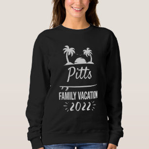 Pitts Family Vacation Tropical Group Trip Beach Sweatshirt