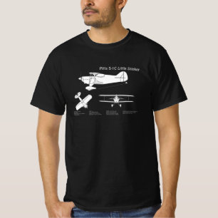 Pitts S-1C - Aeroplane Blueprint Plans ABD T-Shirt
