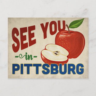 Pittsburg California Apple - Vintage Travel Postcard