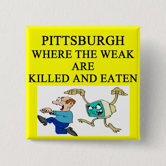 PITTSBURGH 15 CM SQUARE BADGE (Front)