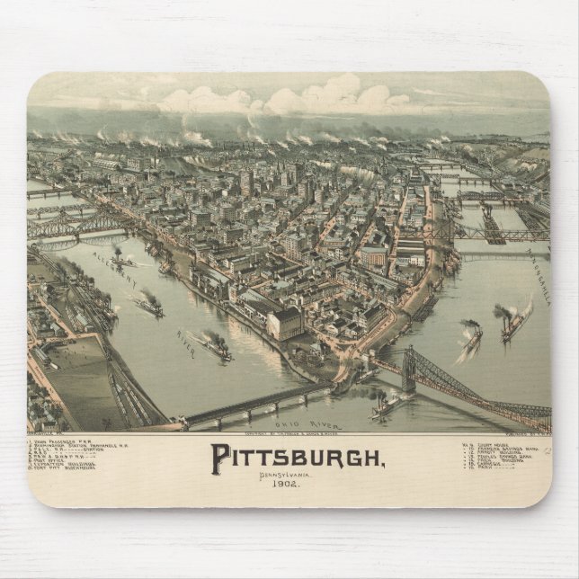 Pittsburgh 1902 mouse mat (Front)