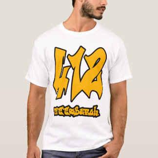 Pittsburgh 412 Area Code Shirt - Steelers Colours