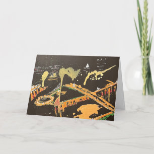 Pittsburgh Abstract Painting Greeting Card